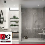 salle de bain avec douche PMR