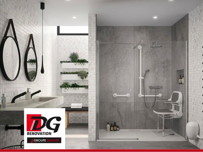 Douche italienne handicapé : esthétique et sécurité